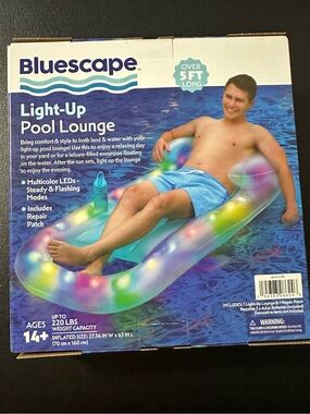 Light-Up Pool Lounge - Multicolor LED Inflatable